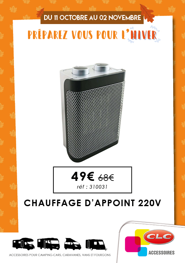Chauffage d'appoint 220V 310031